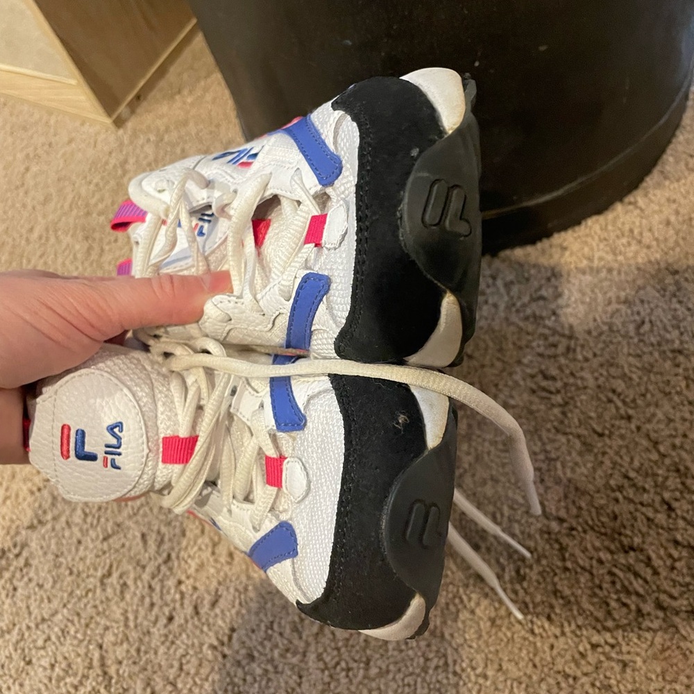 Fila Women's White, Pink, and Blue Athletic Shoes - Picture 3 of 10